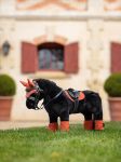 Lemieux Mini Toy Pony - Skye Black Set - Apricot Black Bridle Saddle Bandages Pad Hood