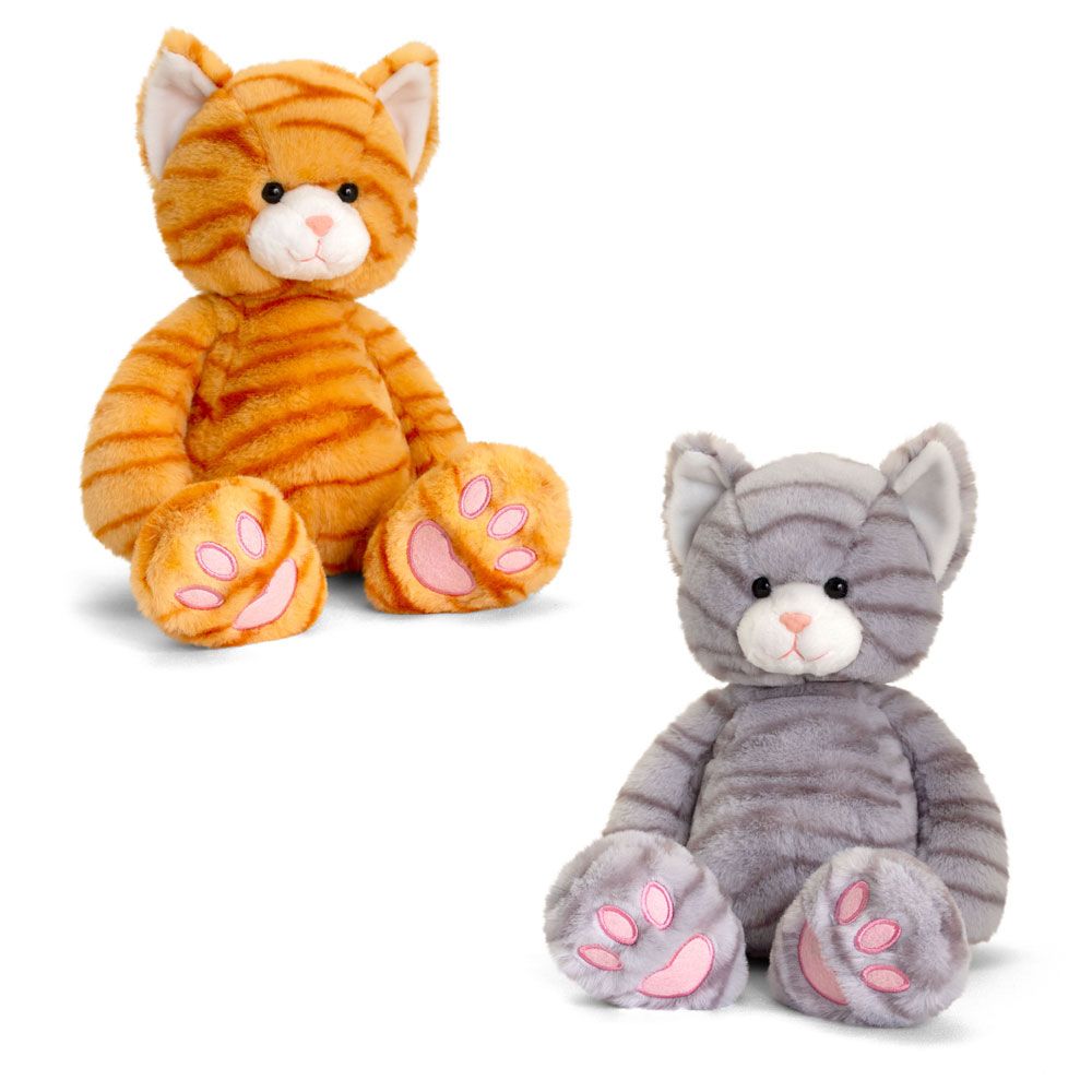 Keel NEW 2 Colours Tabby Cat Plush Soft Toy 25cm Love To Hug