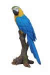 Yellow Blue Macaw Parrot - Lifelike Garden Ornament - Indoor or Outdoor - Real Life