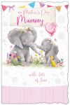 Mother's Day Card - Mummy - Elephants - Glittered - Out of the Blue
