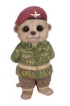 Vivid Arts Paratrooper Army Air Force Baby Meerkat Ornament Gift - Indoor or Outdoor - Fun