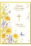 Easter Card - Easter Blessings - Daffodil Cross