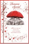 Valentine's Day Card - Someone Special - Umbrella - Glitter - Simon Elvin