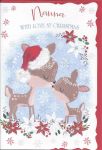 Christmas Card - Nanna - Deer Cute - Glitter - Out of the Blue