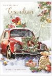 Christmas Card - Grandson - Beetle Car - The Wildlife Ling Design