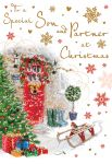 Christmas Card - Son & Partner Winter Front Door - Regal 