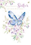 Birthday Card - Sister - Restful Butterfly 3D - Ling Design 