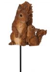 Vivid Arts Red Squirrel Mother & Baby - Plant Pal - Lifelike Garden Ornament Gift