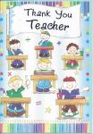 Thank You Teacher Card - Blue Boys - Flag