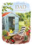 Father's Day Card - Dad - Garden Wellies Shed Wheelbarrow - At Home Ling Design
