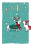 Christmas Card - Wife - Dogs Kisses - The Wildlife Ling Design