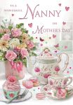 Mother's Day Card - Nanny - Afternoon Tea - Glitter - Regal