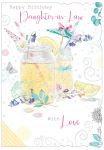 Birthday Card - Daughter-in-law - Summer Cocktails - Glitter Out of the Blue