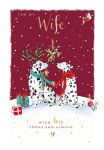 Christmas Card - Wife - Dalmatian Dog - The Wildlife Ling Design