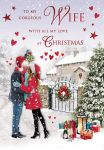 Christmas Card - Gorgeous Wife - Kissing Couple - Regal