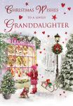 Christmas Card - Granddaughter - Toy Shop Glitter - Regal