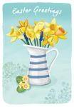 Easter Card - Greetings - Daffodils in Jug - Regal