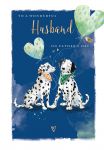 Father's Day Card - Husband - Dalmatian Dog Dotty - Wildlife Ling Design