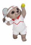 Tennis Player Baby Meerkat Ornament Gift - Indoor or Outdoor - Fun