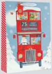 Christmas Bus Gift Bag - Medium - Gift Envy - 25cm x 21.5cm 