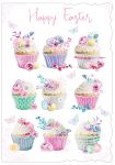 Easter Card - Happy Easter - Cupcakes - Glittered - Out of the Blue