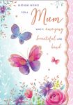 Birthday Card - Large - Amazing Mum - Butterfly - Regal