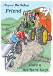 Birthday Card - Friend - Age Over Beauty - Farm Tractor - Funny Gift Envy