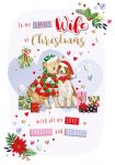 Deluxe Christmas Card - Wife - Dogs - 3D Talking Pictures