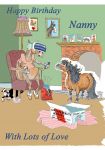 Birthday Card - Nanny - Virtual Reality Headset - Shetland Pony - Gift Envy