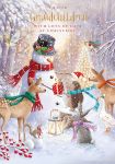 Christmas Card - Grandchildren - Snowman & Friends - Ling Design