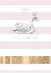 Birthday Card - Beautiful Swan - 3D Humbug Ling Design 