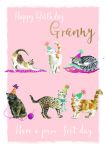 Birthday Card - Granny - Cat Purr-fect - The Wildlife Ling Design