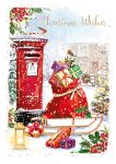 Christmas Card - Xmas Delivery - Post Box Sack - At Home Ling Design