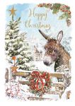 Christmas Card - Donkey in the Snow - At Home Ling Design