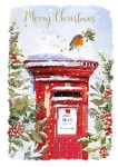 Christmas Card - Special Delivery - Postbox Robin - At Home Ling Design