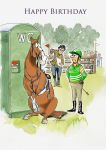 Birthday Card - Nervous Eventer Horse - Funny Gift Envy
