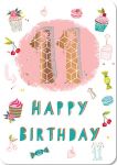 Birthday Card - 11th Eleven Cupcake - Ling Design