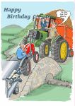 Birthday Card - Age Over Beauty - Farm Tractor - Funny Gift Envy