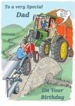 Birthday Card - Dad - Age Over Beauty - Farm Tractor - Funny Gift Envy