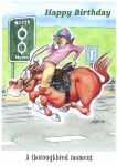 Birthday Card - Horse Thoroughbred Moment - Heading Home - Funny Gift Envy