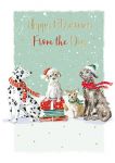 Christmas Card - From The Dog - 4 Dogs - The Wildlife Ling Design