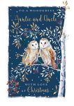 Christmas Card - Auntie & Uncle - Owl - The Wildlife Ling Design