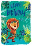 Birthday Card - Boy Kid - Lion Wild Party - Jack & Lily Ling Design