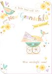 New Baby Grandchild Card - Bundle Pram - Ling Design