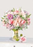 Greetings Card - Floral Pink Bouquet Vase - Country Cards 