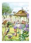 Birthday Card - Birds Garden Bird Table - Country Cards