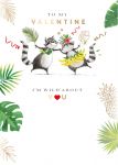 Valentine's Day Card - Lemur - Wild About You - Into The Wild - Ling Design