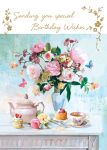Birthday Card - Female - Beautiful Flowers - At Home Ling Design