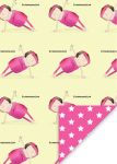 Prosecco size Exercise Luxury Gift Wrap Sheet - Female - Glick