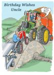 Birthday Card - Uncle - Age Over Beauty - Farm Tractor - Funny Gift Envy